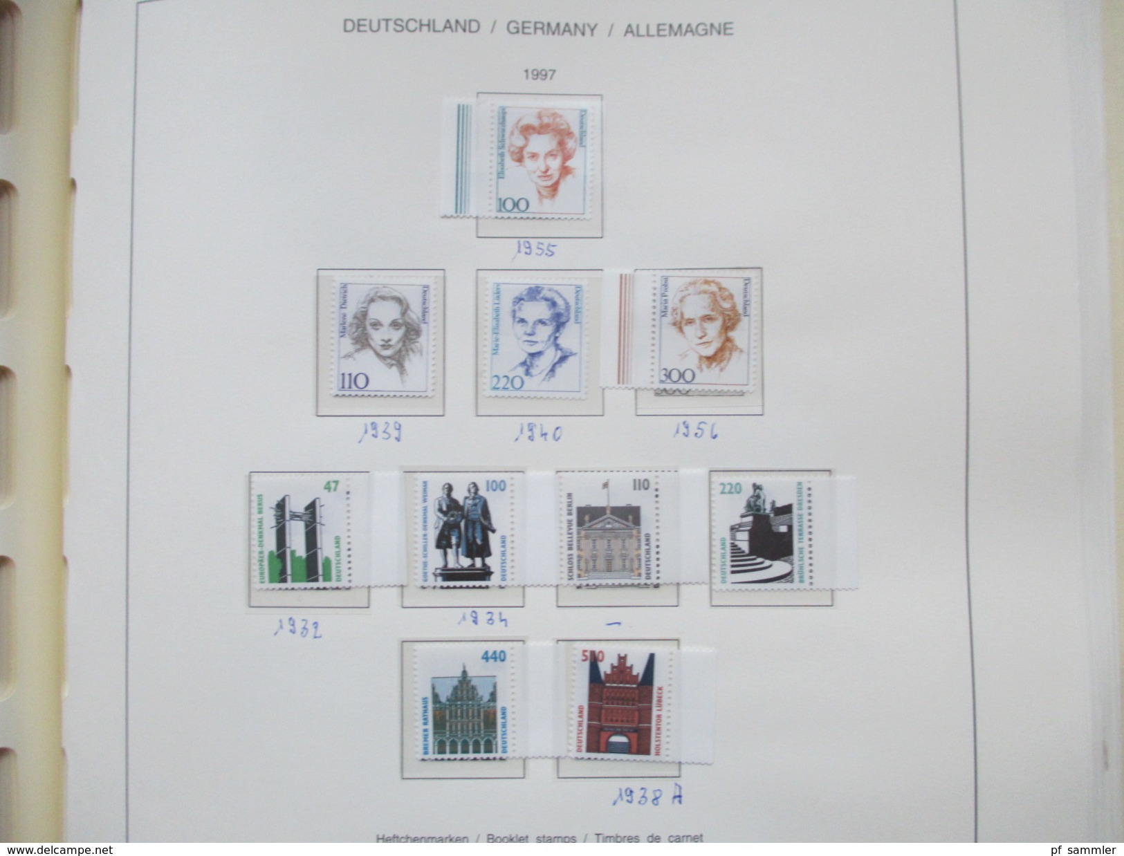 Bund Stöberposten Sammlungen / Teilslg. in 6 Vordruck Alben. Viel ** ab den 1950er Jahren! Hoher Katalogwert!!