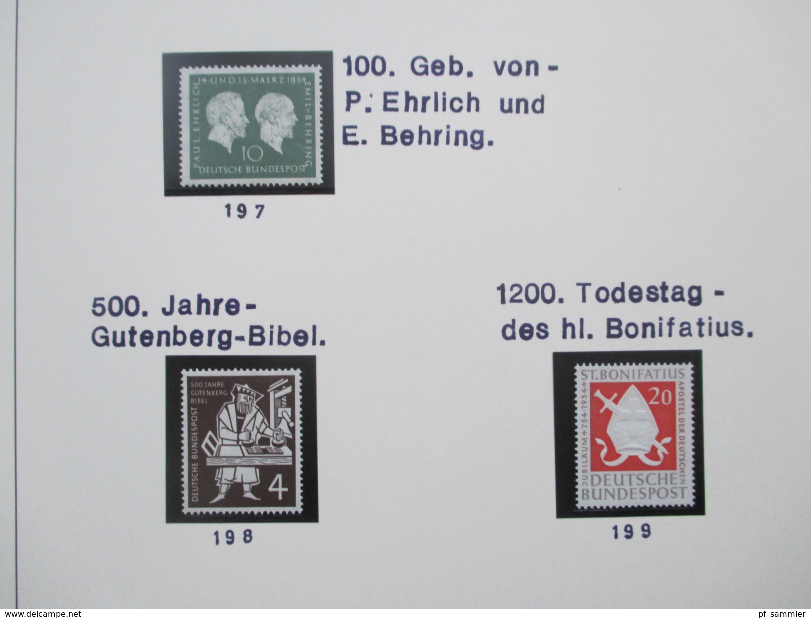 Bund Stöberposten Sammlungen / Teilslg. in 6 Vordruck Alben. Viel ** ab den 1950er Jahren! Hoher Katalogwert!!