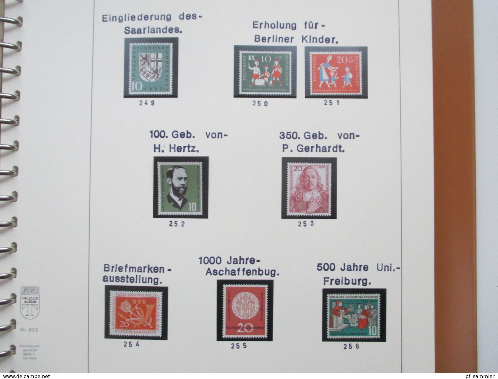 Bund Stöberposten Sammlungen / Teilslg. in 6 Vordruck Alben. Viel ** ab den 1950er Jahren! Hoher Katalogwert!!