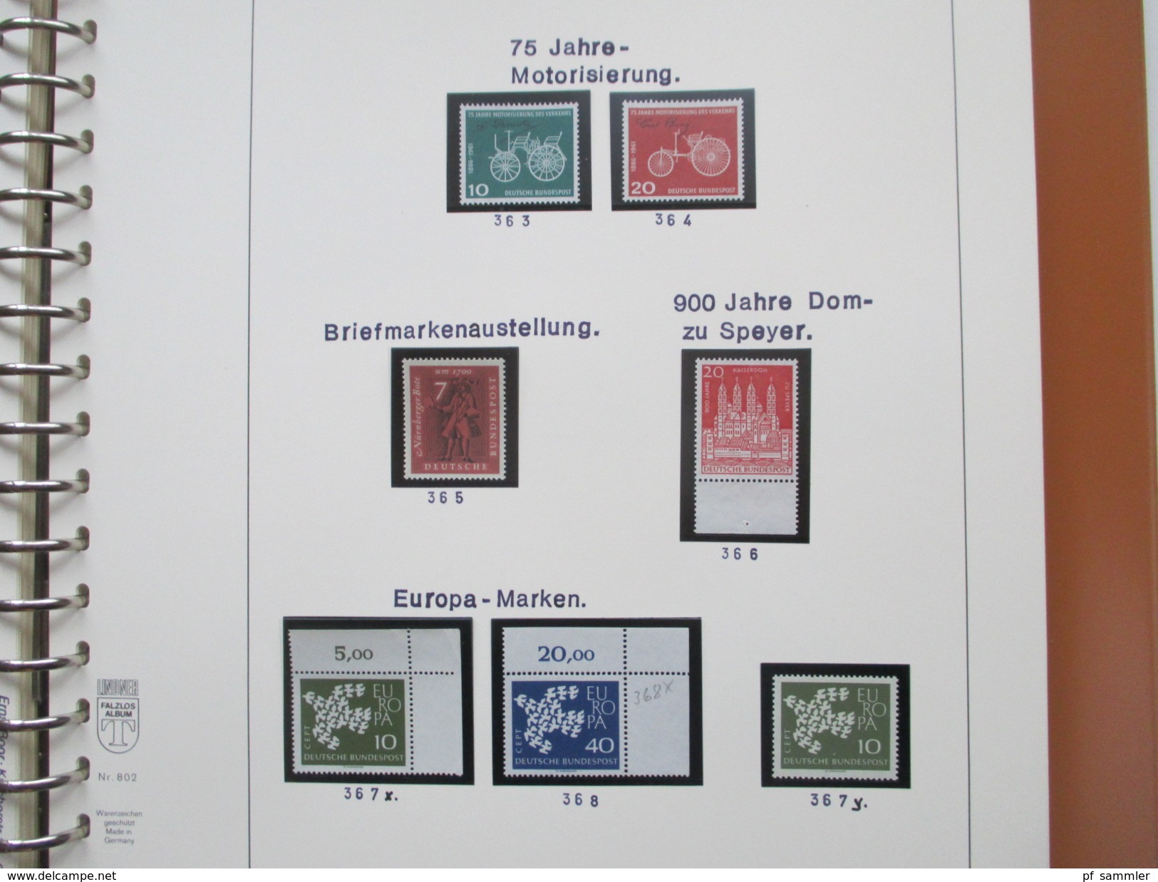 Bund Stöberposten Sammlungen / Teilslg. in 6 Vordruck Alben. Viel ** ab den 1950er Jahren! Hoher Katalogwert!!