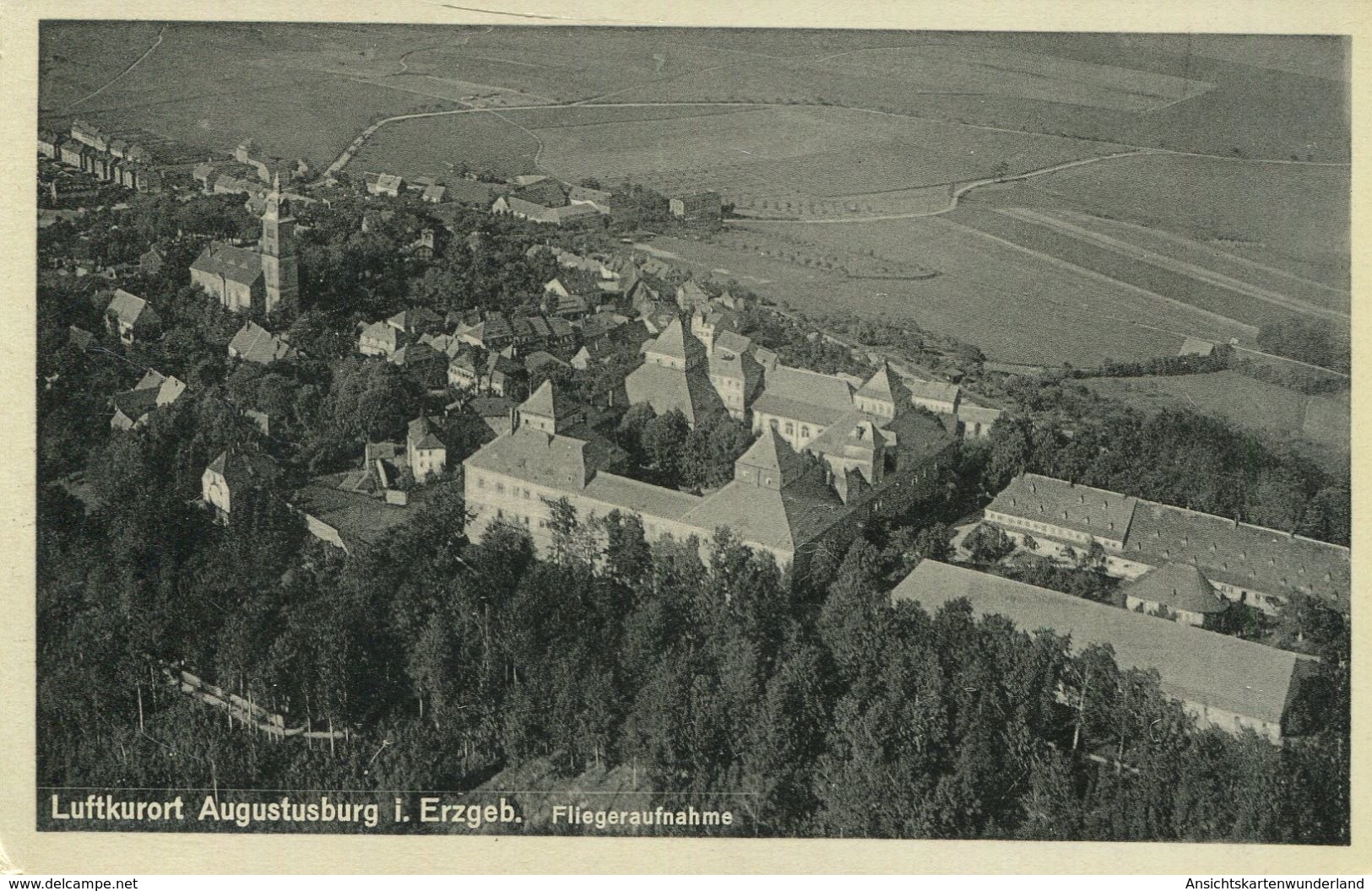 Luftkurort Augustusburg I. Erzgebirge. Fliegeraufnahme (001538) - Augustusburg