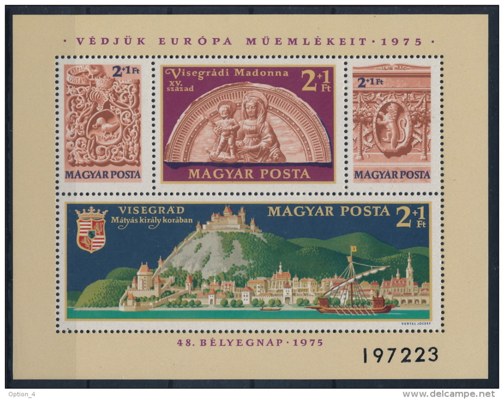 **Hungary 1975 Mi 3064-67 A Block 115A Visegrad MNH - Ungebraucht