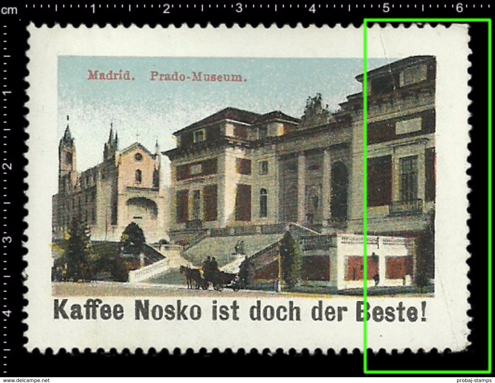 German Poster Stamps, Reklamemarke, Cinderellas, City View, Stadtblick, Madrid, Spain, Prado Museum - Erinofilia