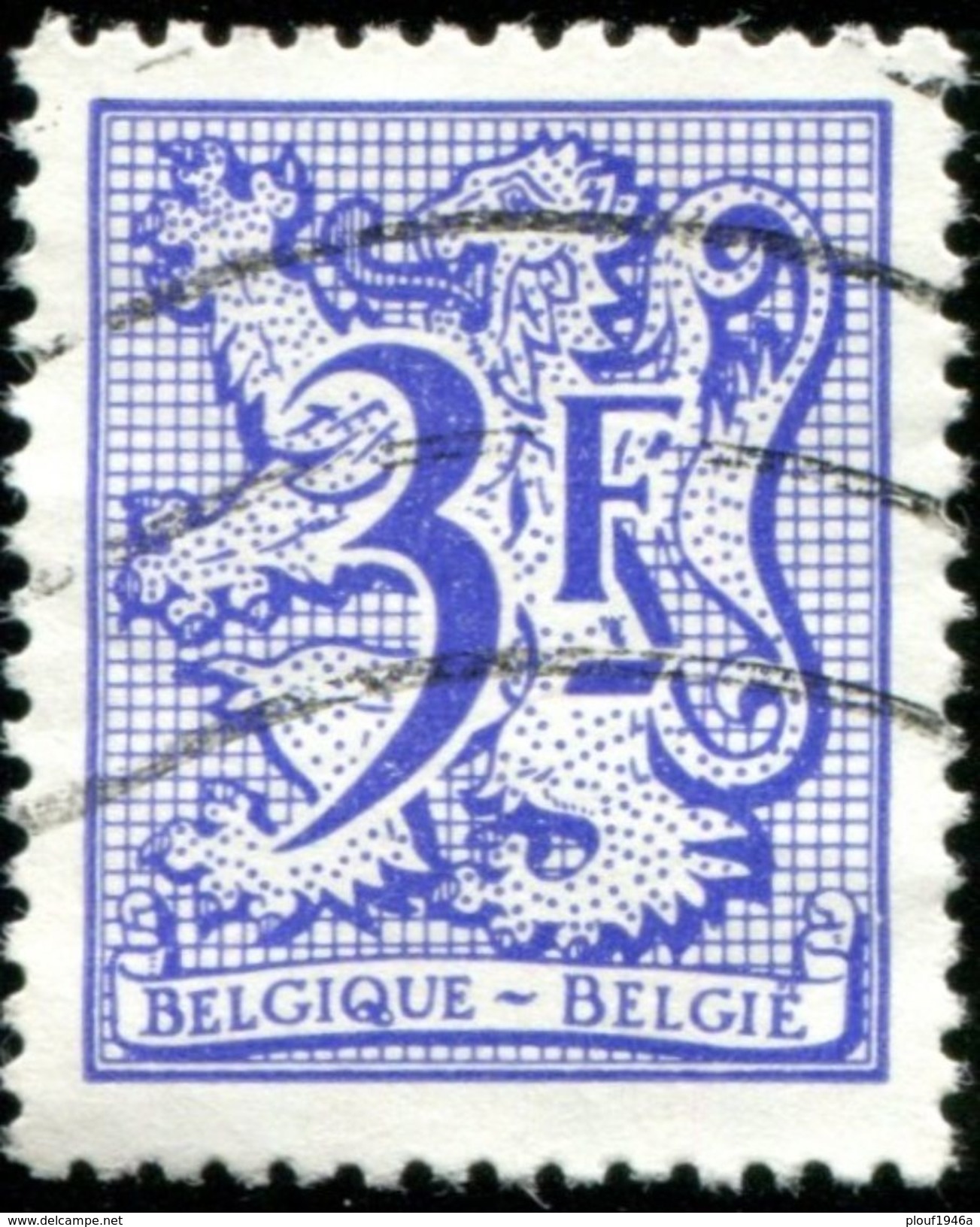 COB 1904 P7 (o) / Yvert Et Tellier N° 1899 B (o) Papier Brillant, Gomme Bleue - 1977-1985 Figure On Lion