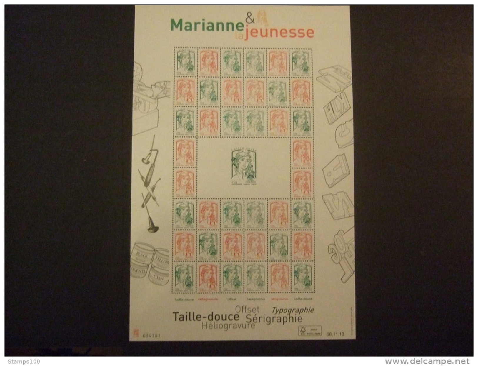 FRANCE  2013 BLOC MARIANNE ET LA JEUNESSE  MNH **     (TOPKAST-2460) - 2013-2018 Marianne Van Ciappa-Kawena