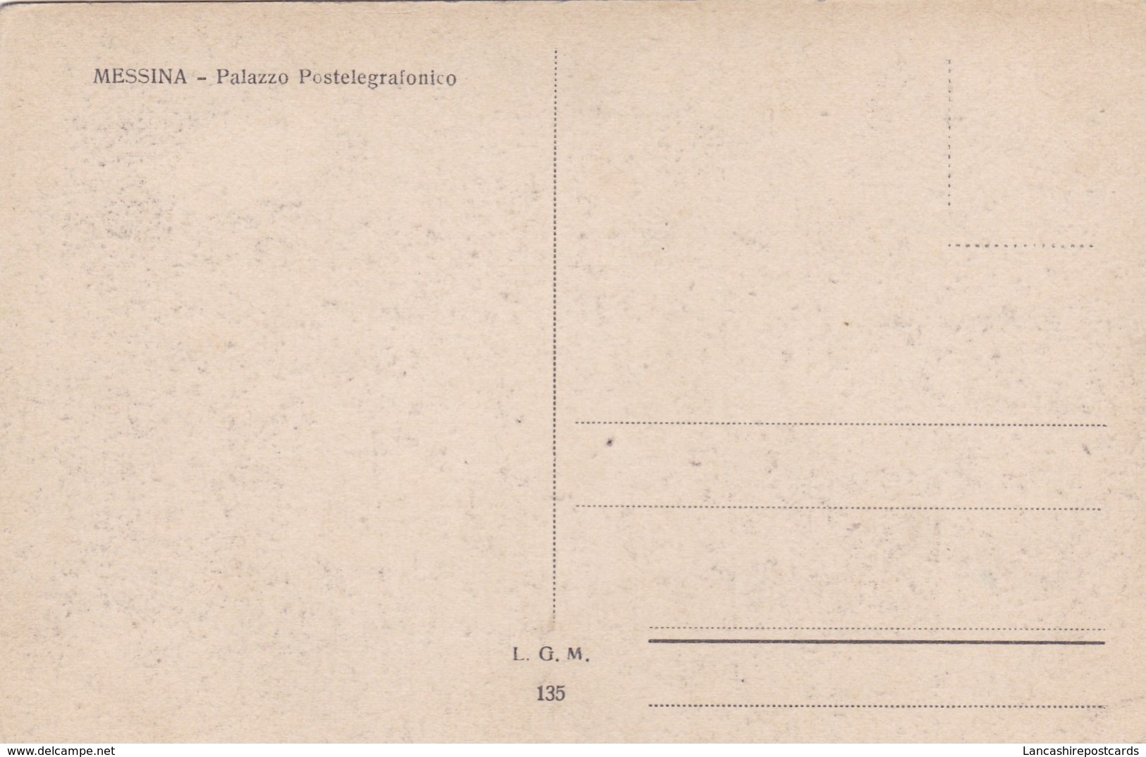 Postcard Messina Palazzo Postelegrafonico  My Ref  B11724 - Messina