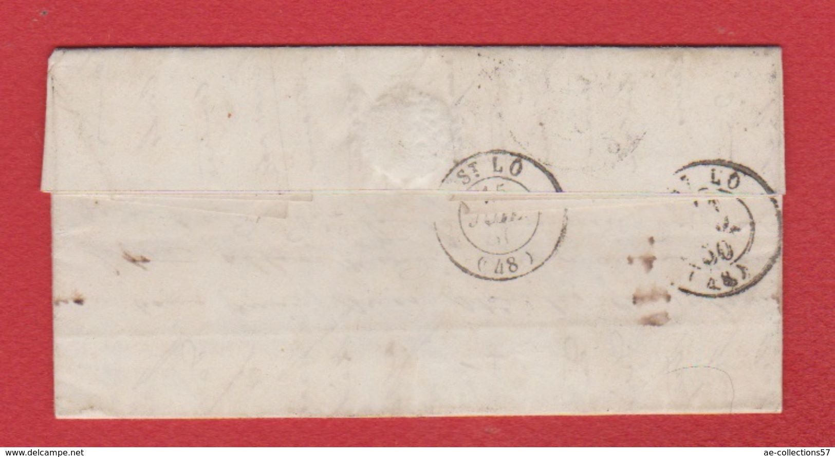 Lettre  / De Carpentras  / Pour Saint Lo  / 14 Juillet 1850 - 1849-1876: Periodo Classico
