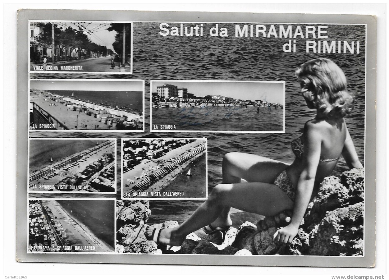 SALUTI DA MIRAMARE DI RIMINI   VIAGGIATA FG - Rimini