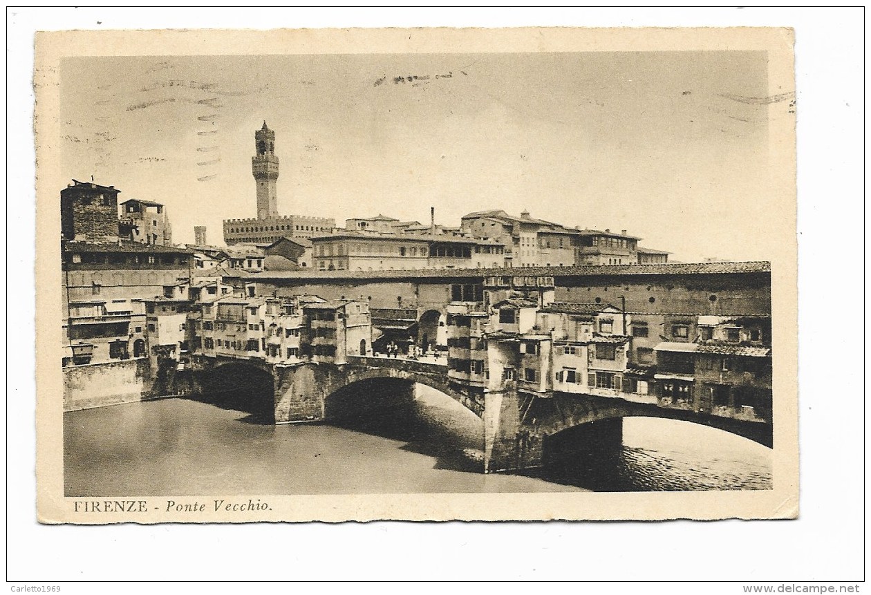 FIRENZE - PONTE VECCHIO  VIAGGIATA   FP - Firenze