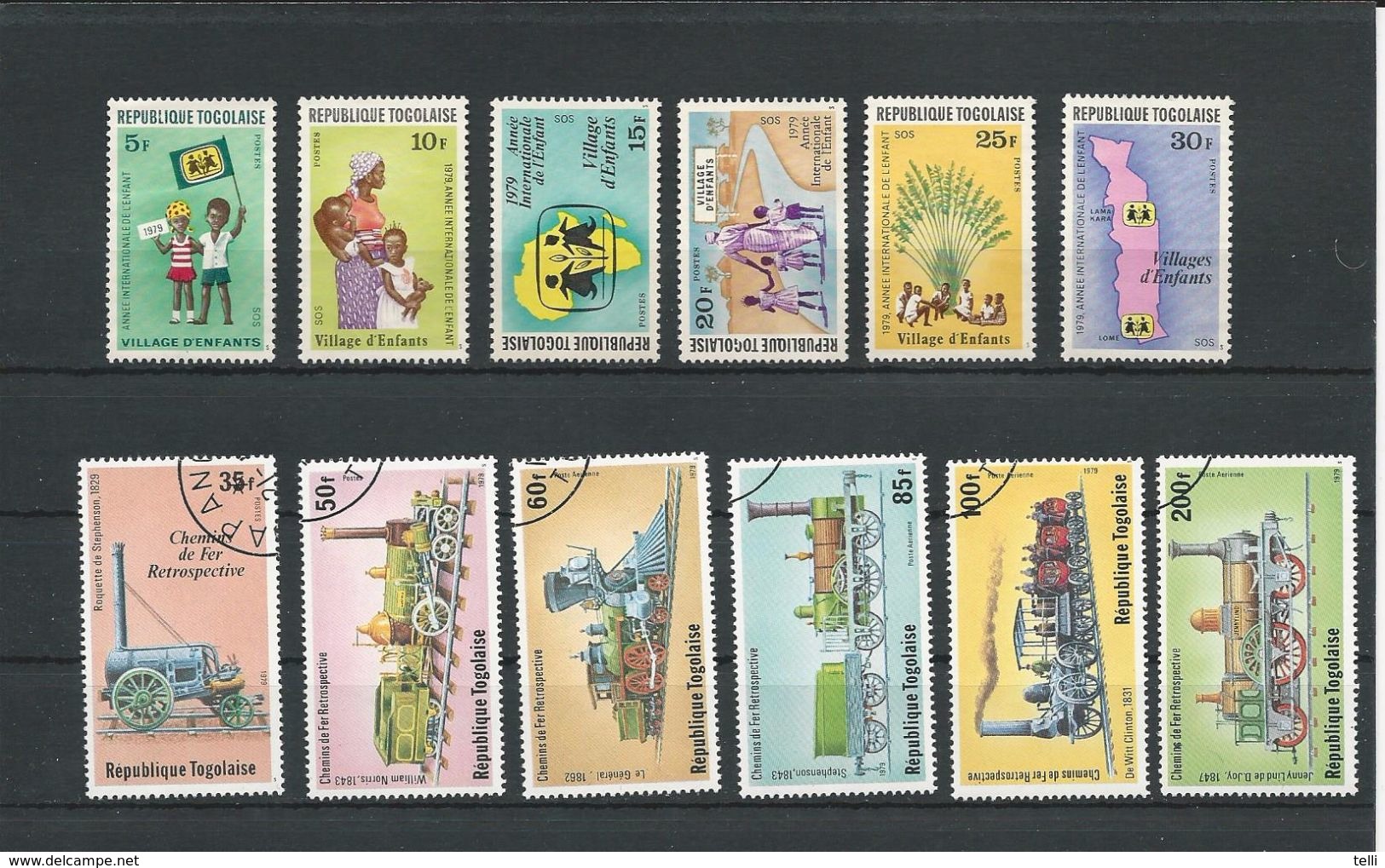 TOGO Scott 1023-1028, 1033-1034, C388-C391 Yvert 954-959, 961-962 PA390-PA393 (12) ** Et O Cote 3,15$ - Togo (1960-...)