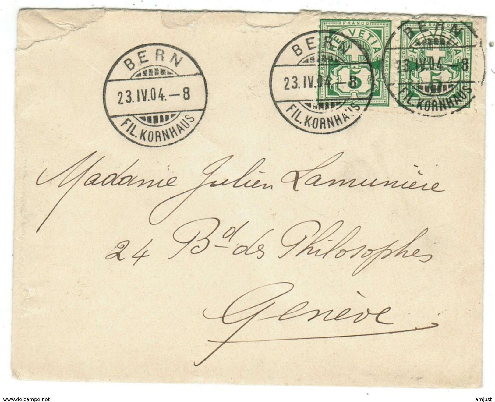 Suisse // Schweiz // Switzerland //  Armoiries // Lettre Pour Genève - Lettres & Documents