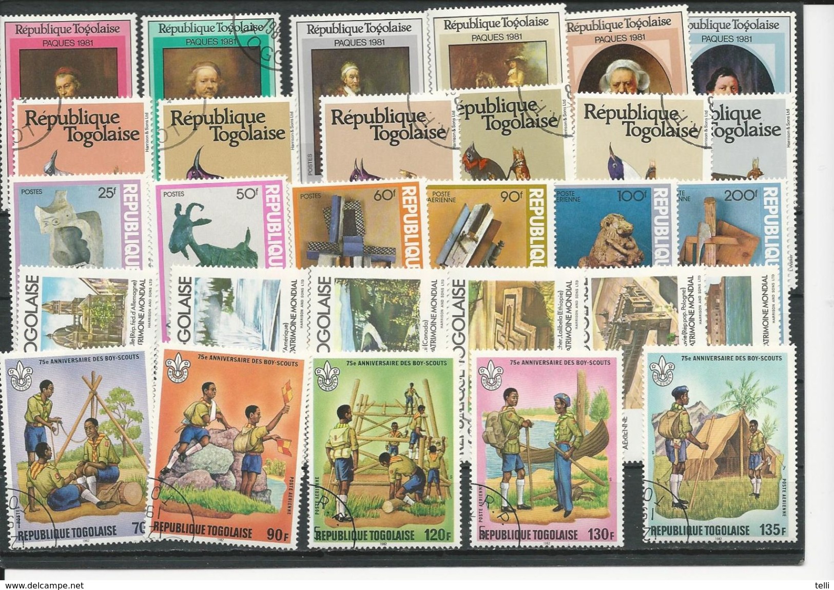 TOGO 5 Séries Différentes Oblitérées (29) O Cote 9,00$ 1981-2 - Togo (1960-...)