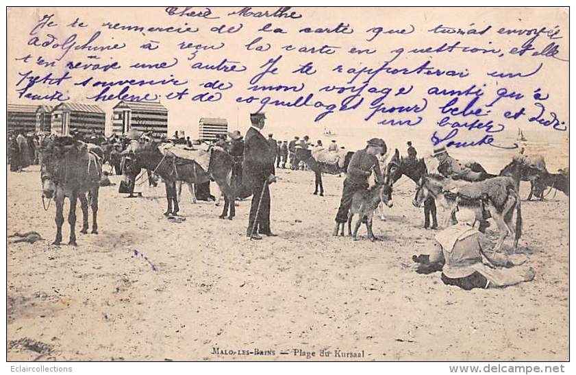 Malo Les Bains      59       Plage Du Kursall. Anes              (voir Scan) - Malo Les Bains