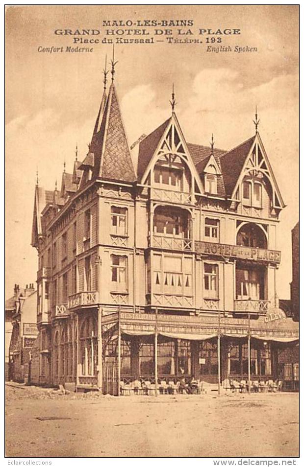 Malo Les Bains      59       Hôtel De La Plage. Place Du Kursaal           (voir Scan) - Malo Les Bains