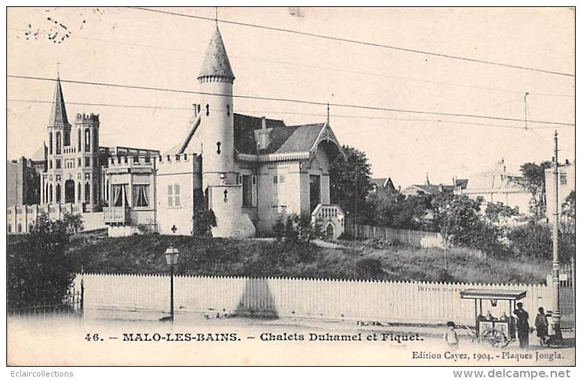 Malo Les Bains      59      Châlet Duhamel Et Fiquet. Marchand De Glaces Ambulant.      (voir Scan) - Malo Les Bains