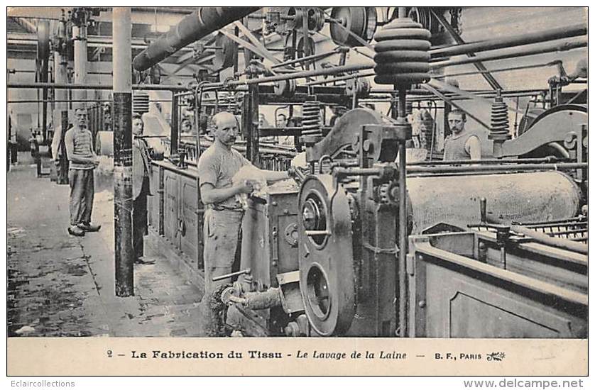 Roubaix      59         Fabrication Du Tissu. Le Lavage De La Laine      (voir Scan) - Roubaix