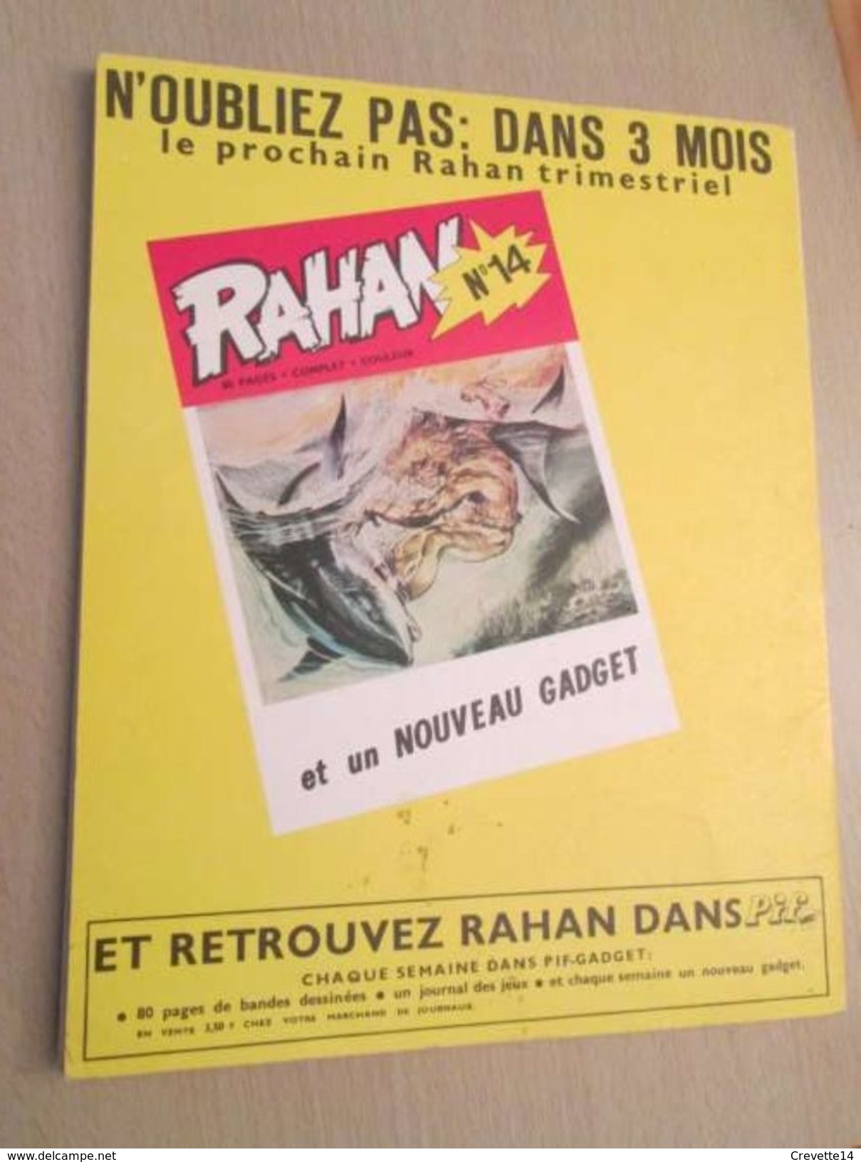 BD2006 Edition Originale De 1974 RAHAN - CHERET - 1e SERIE , N°13 , Coté 15 Euros Au Dernier BDM  ,  TRES BON ETAT , Voi - Rahan