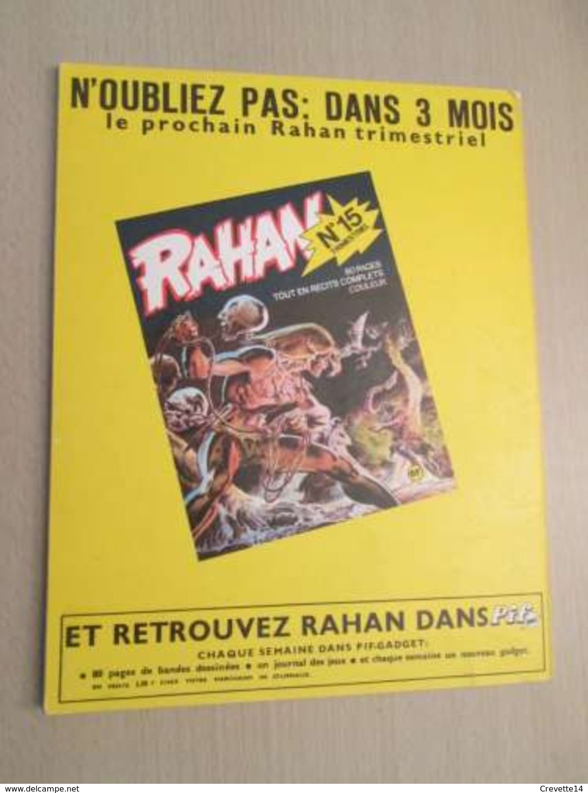 BD2006 Edition Originale De 1974 RAHAN - CHERET - 1e SERIE , N°14 , Coté 15 Euros Au Dernier BDM  ,  TRES BON ETAT , Voi - Rahan