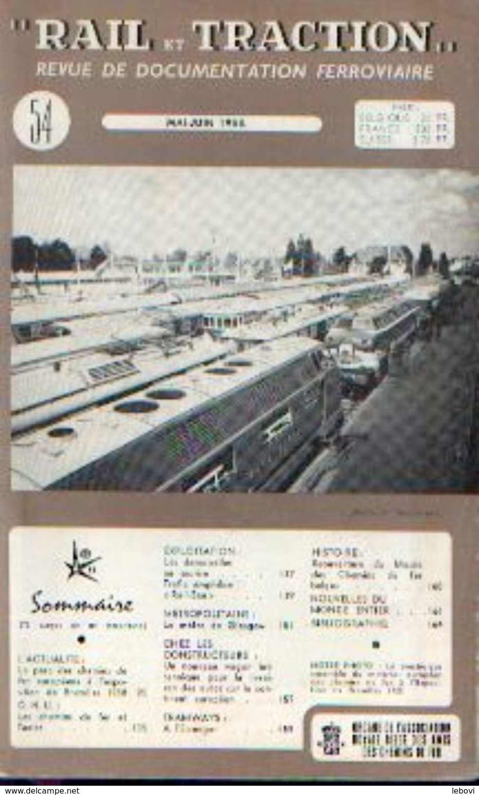 «Le Parc Des Chemins De Fer Européen à L’exposition De BRUXELLES1958 » Article De 40 Pages In « RAIL ET ------> - Chemin De Fer