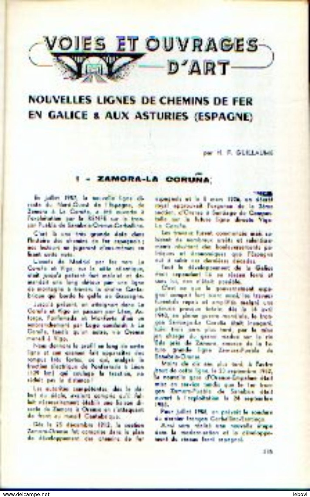 «Nouvelles Lignes De Chemins De Fer En GALICE & Aux ASTURIES (Espagne)» Article De 15 Pages In « RAIL ET ----> - Chemin De Fer