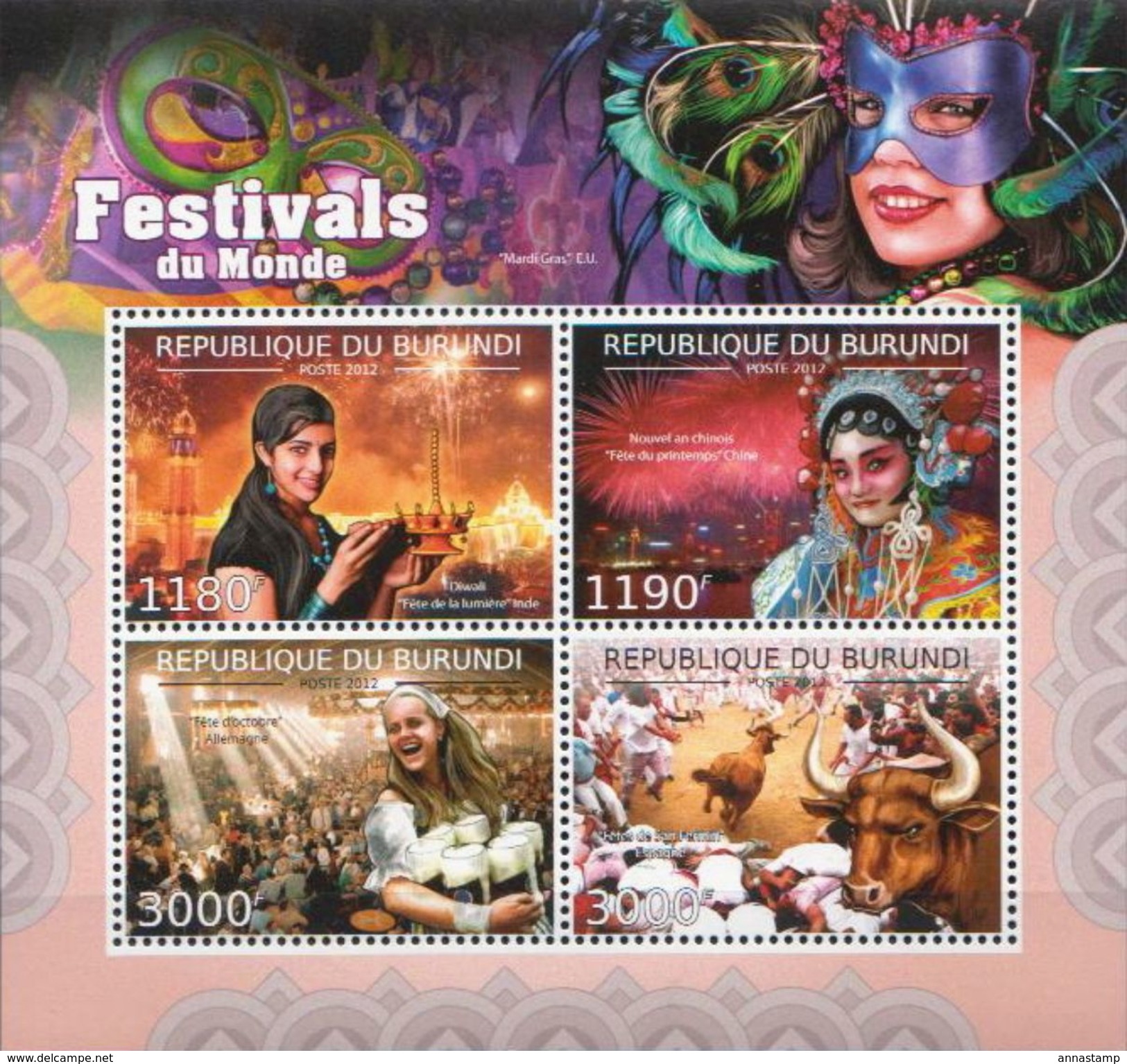 Burundi MNH Festivals Sheetlet And SS - Carnival