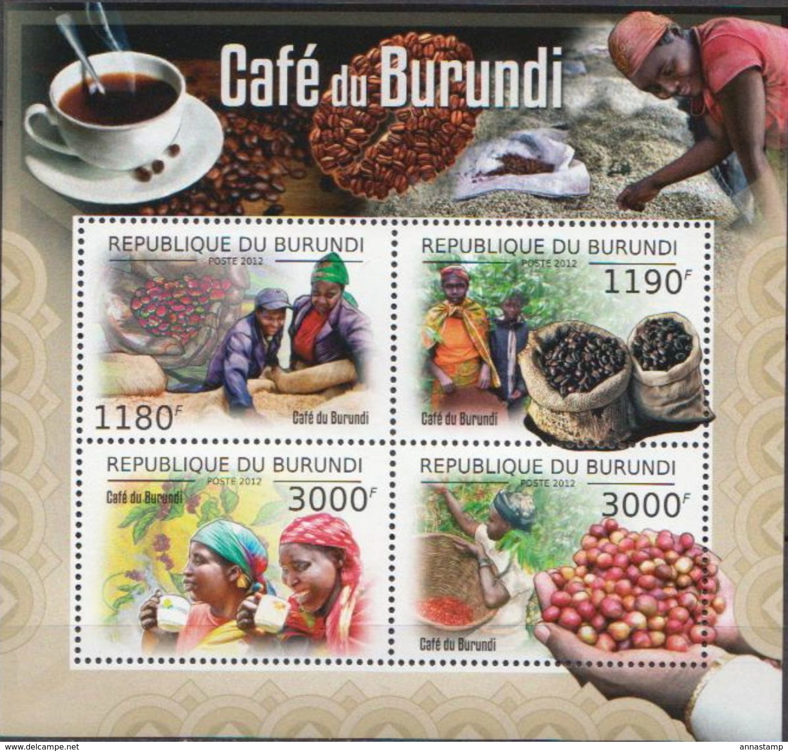 Burundi MNH Caffes Sheetlet And SS - Other & Unclassified