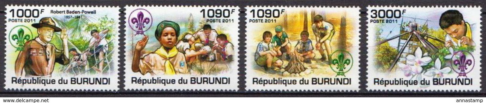 Burundi MNH Scouting Set - Unused Stamps