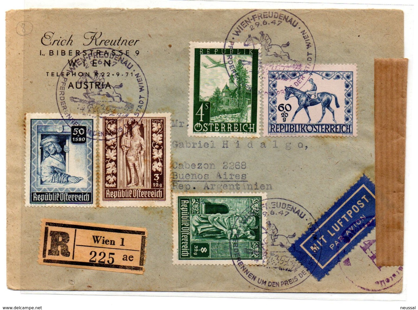 Carta De Austria De 1947. - Lettres & Documents