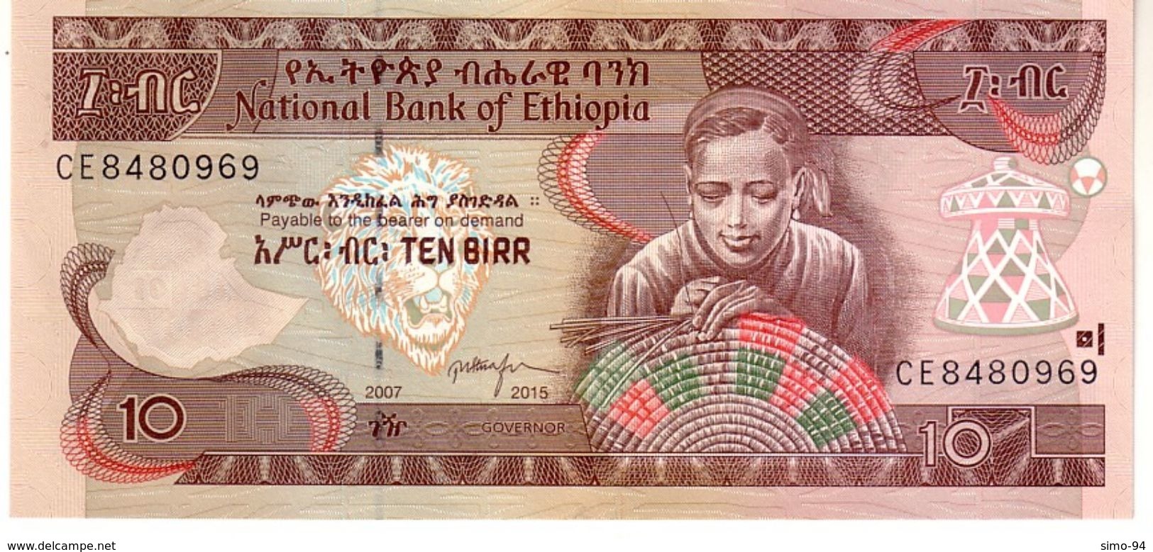 Ethiopia P.48f  10 Birr 2015 Unc - Ethiopië