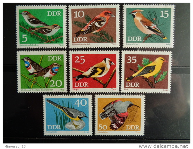 DDR 1973 Y&amp;T N° 1531 à 1538 ** - OISEAUX DIVERS - Neufs