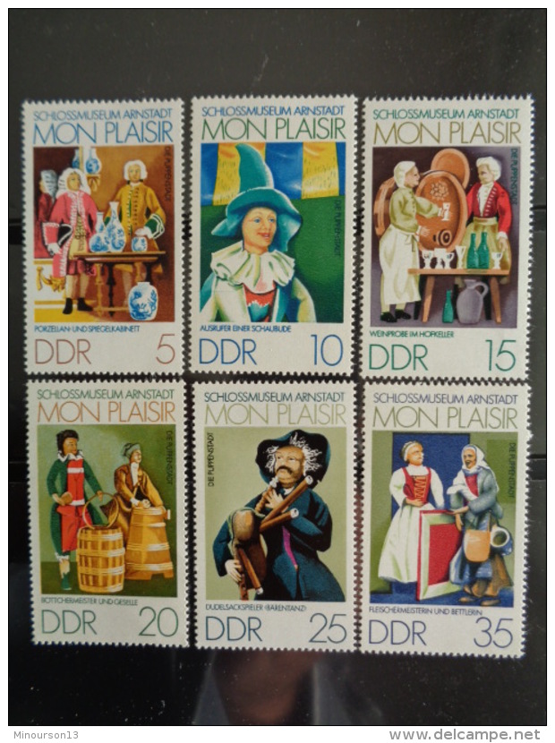 DDR 1974 Y&amp;T N° 1657 à 1662 ** - DOLHOUSE MON PLAISIR - Neufs