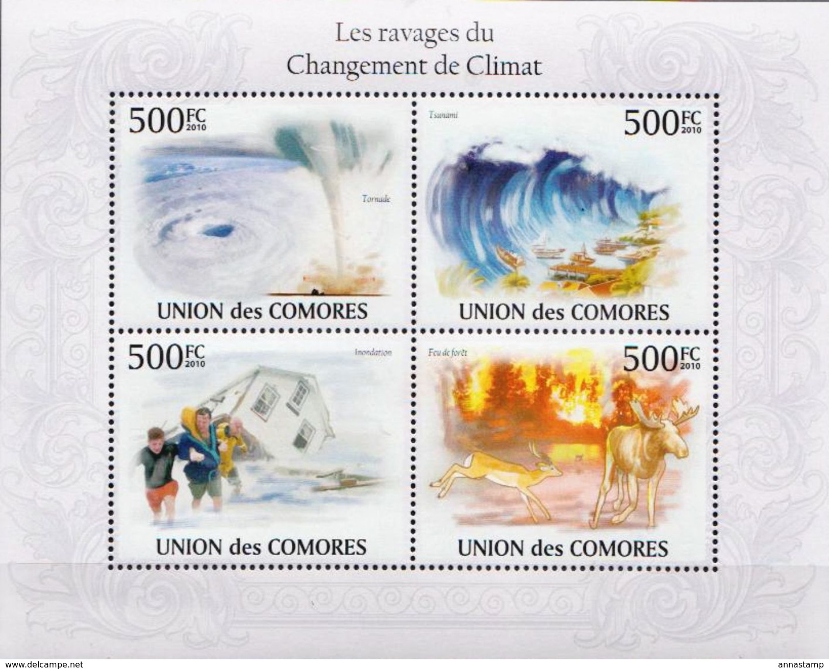 Comores MNH Climate Changings Sheetlet - Environment & Climate Protection