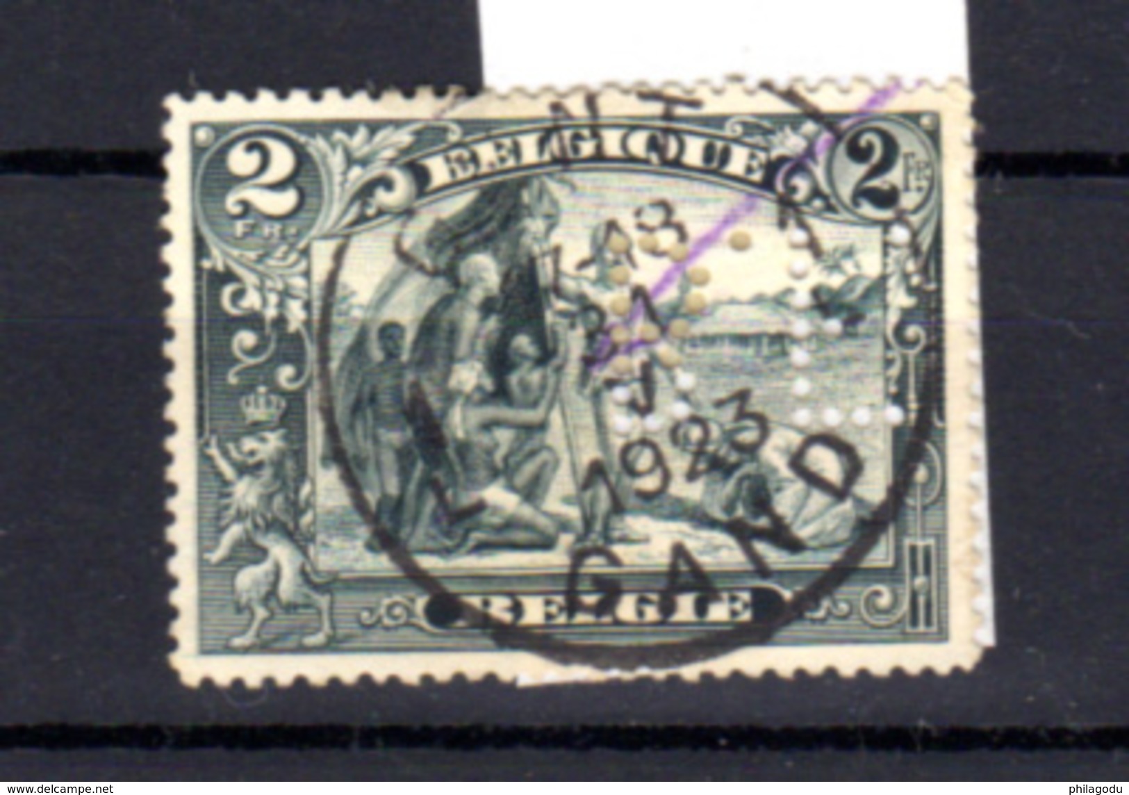 1915  2F Esclavage 146  Ø  GENT 1923   Et Perforé B.E., - 1909-34