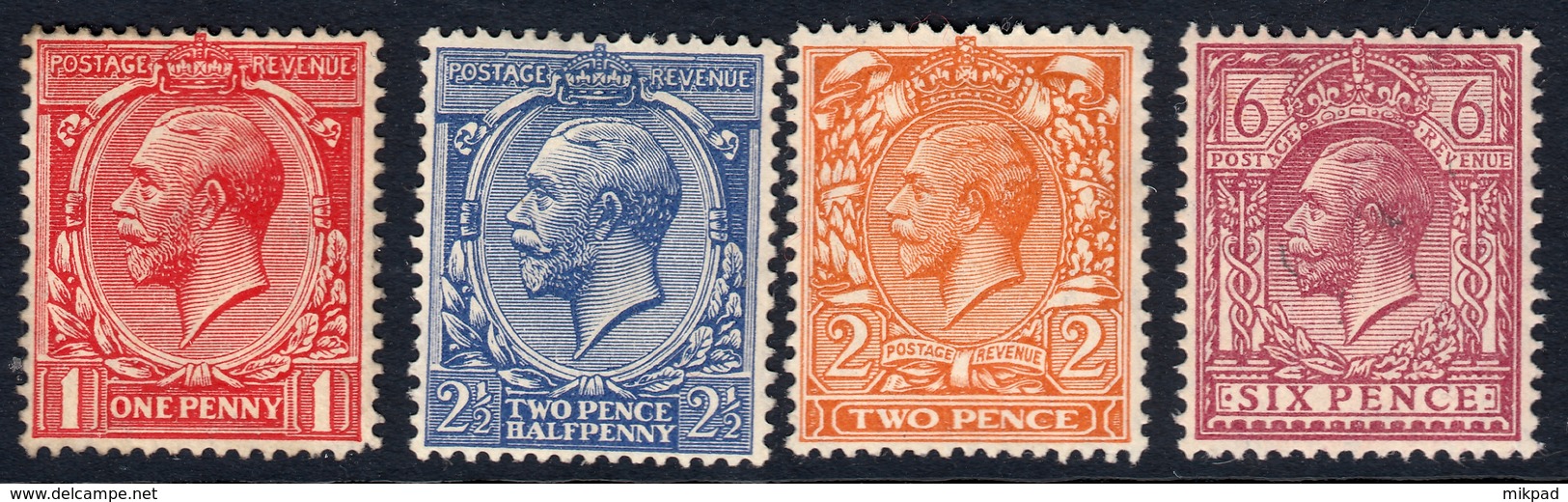 Gt. Britain 1924-26 Short Set  - Mint Previously Hinged - Unused Stamps