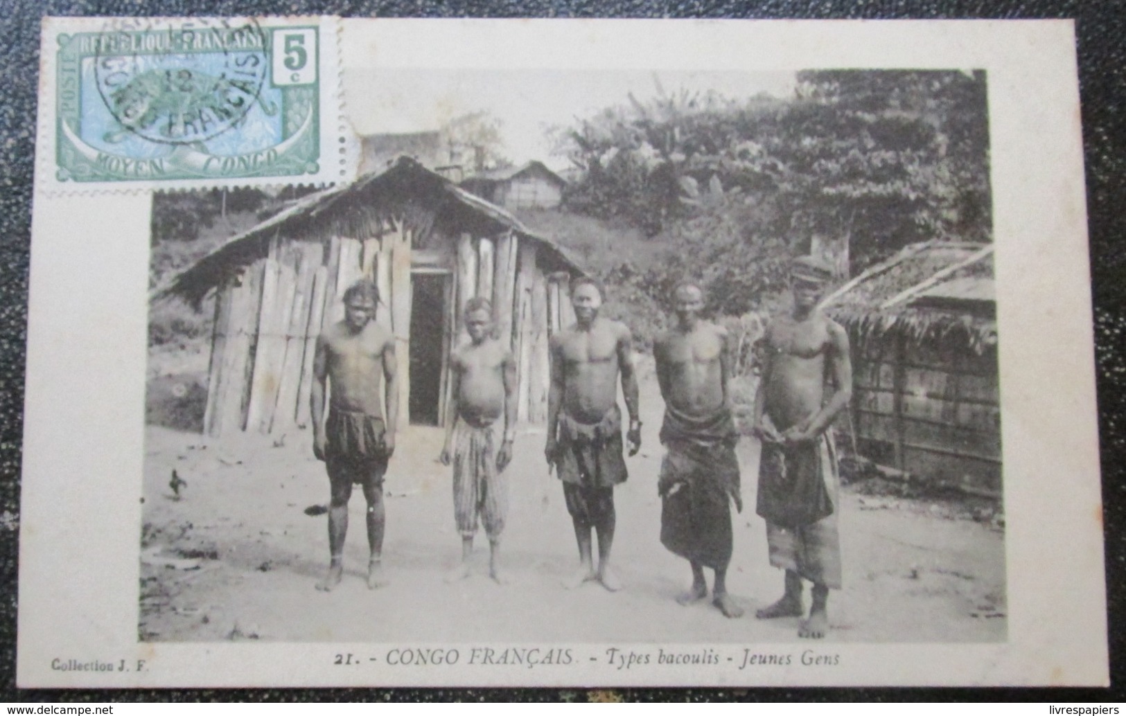 Congo Types Bacoulis Jeunes Gens  Cpa Timbrée - Französisch-Kongo