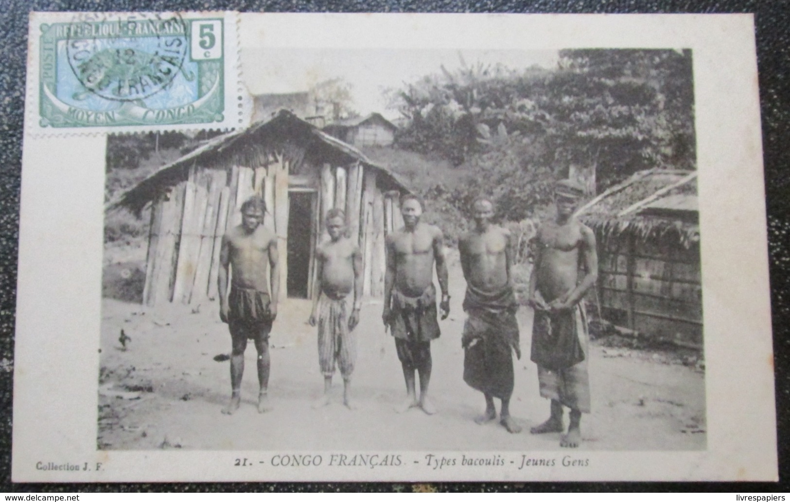 Congo Types Bacoulis Jeunes Gens  Cpa Timbrée - Congo Français