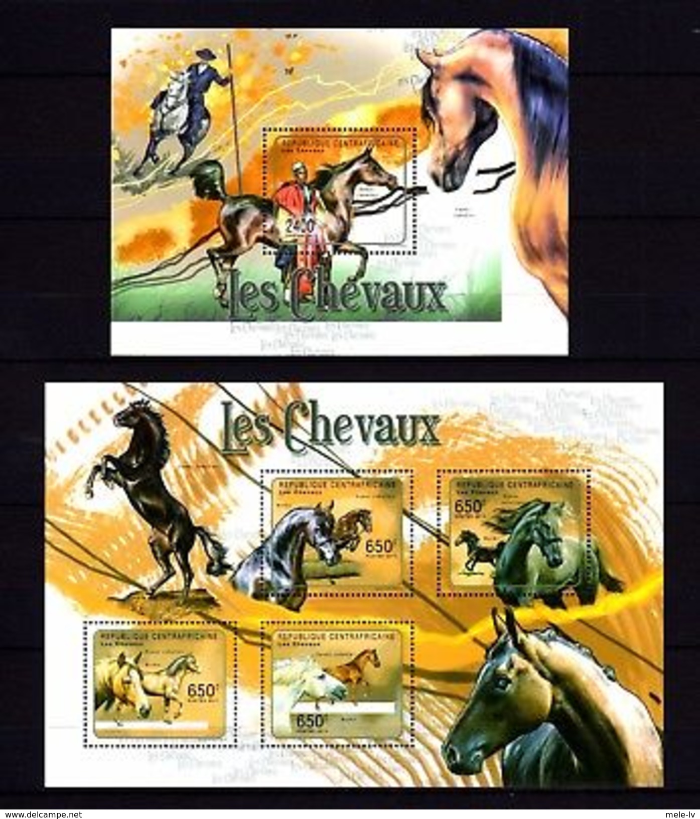 Central Africa 2011 Horses MNH -(WB4) - Other & Unclassified