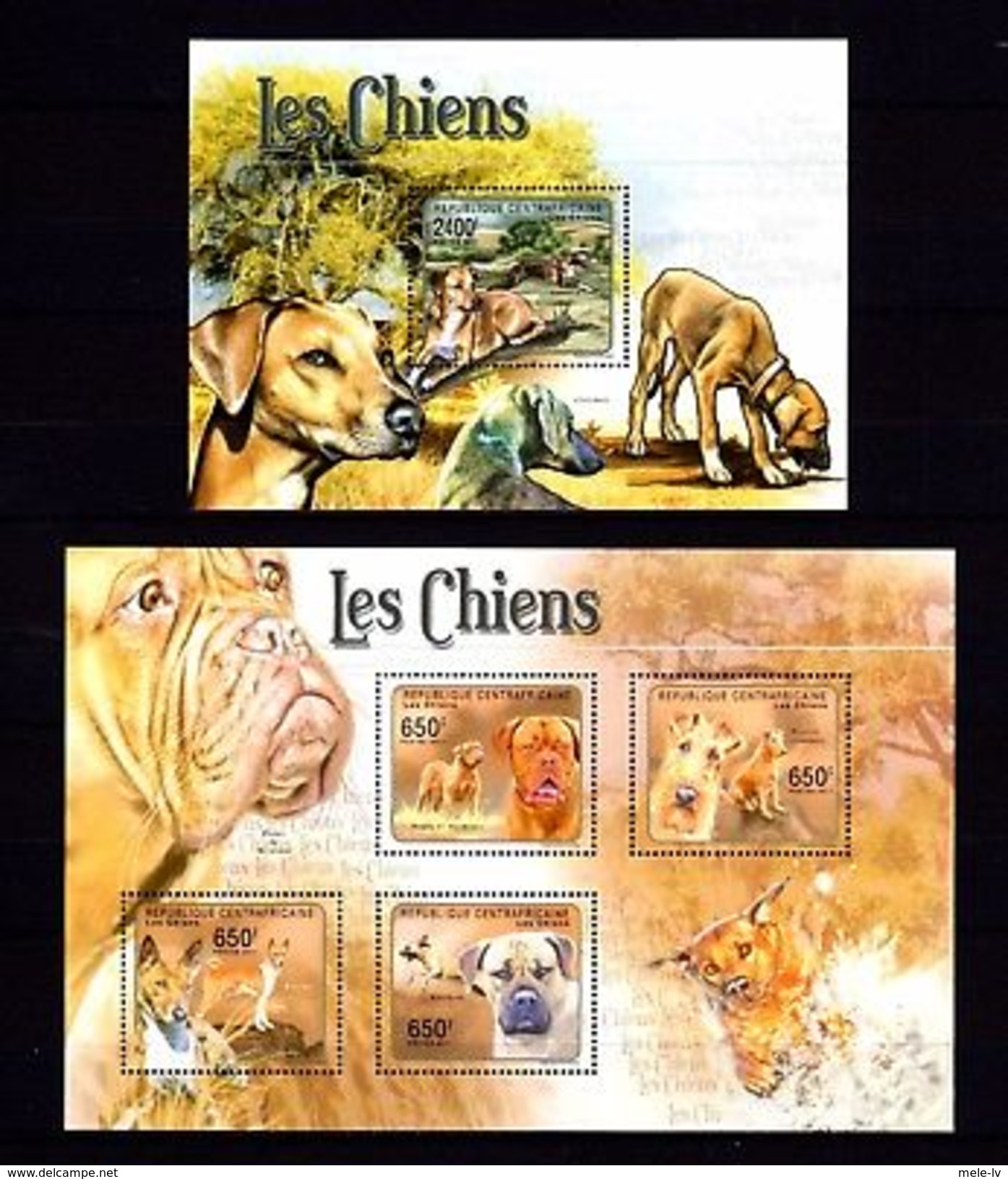 Central Africa 2011 Dogs MNH -(WB4) - Other & Unclassified