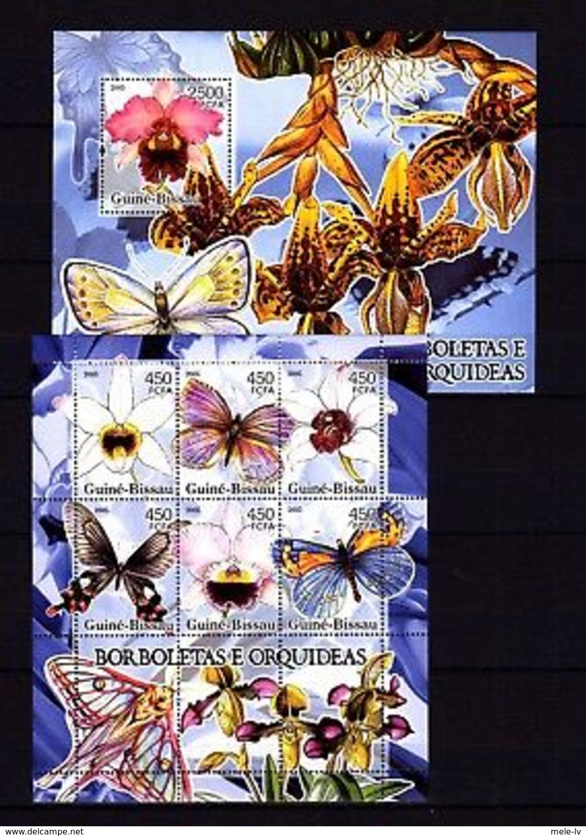 Guinea-Bissau 2005 Orchids Butterflies P.2 MNH -(WB4) - Other & Unclassified