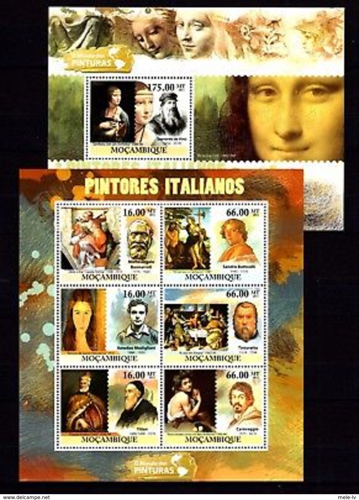 Mozambique 2011 Art Italian Artists MNH -(WB4) - Autres & Non Classés