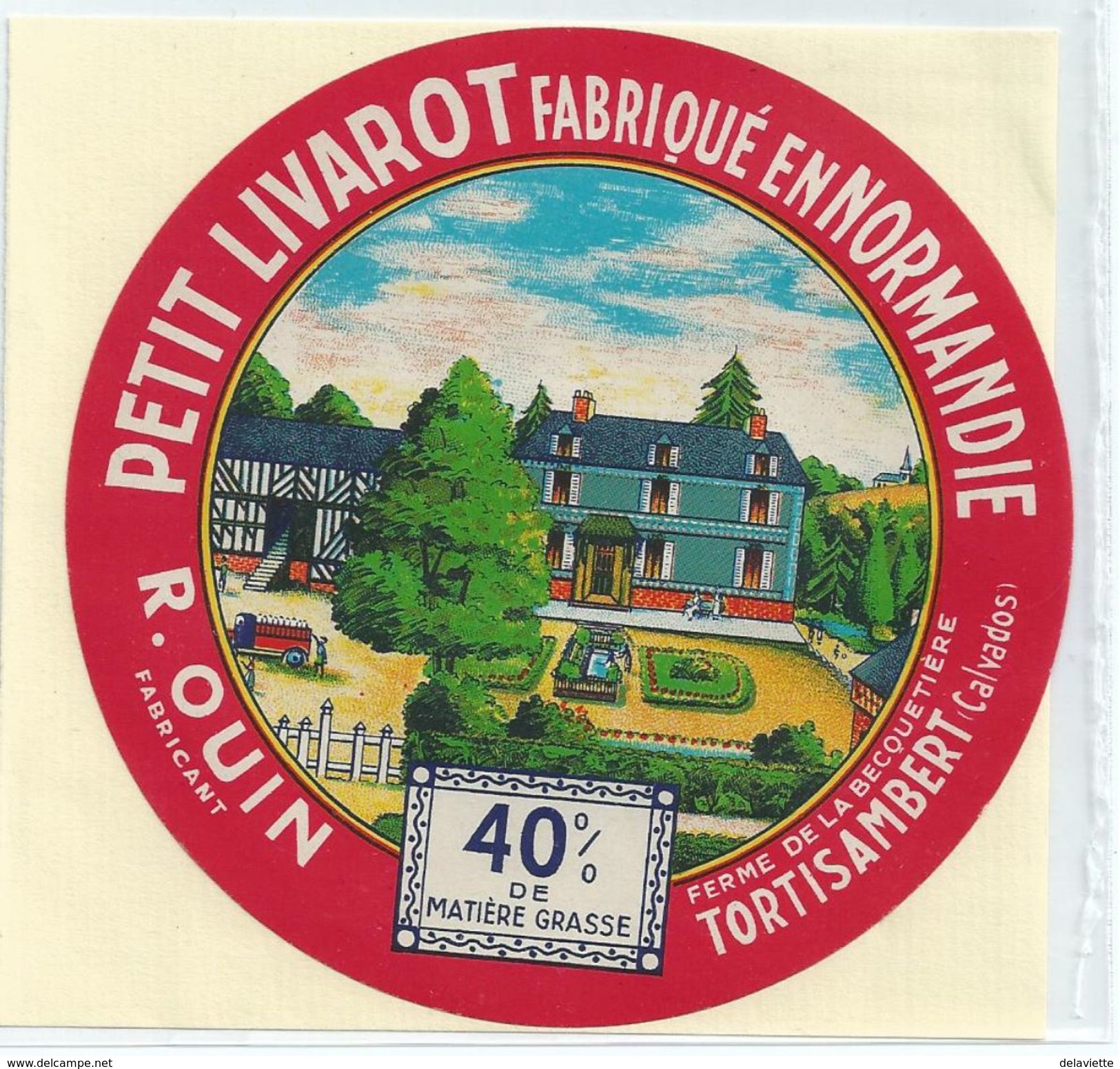 Etiquette  Fromage Livarot  R. Ouin  Tortisambert - Cheese