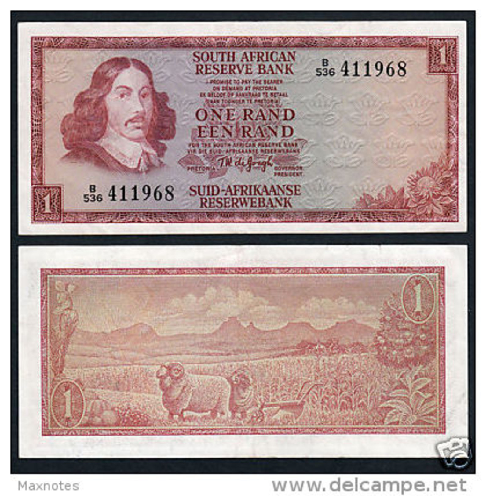 SOUTH AFRICA   : 1  Rand - P115a  - 1975 - XF - Sudafrica