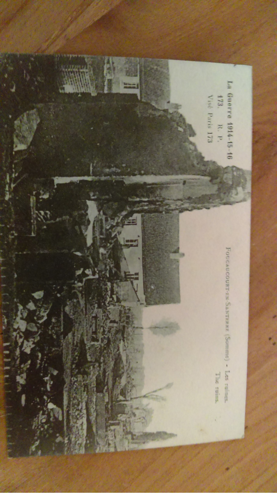 132/ GUERRE 1914 16 FOUCAUCOURT EN SANTERRE LES RUINES - Altri & Non Classificati