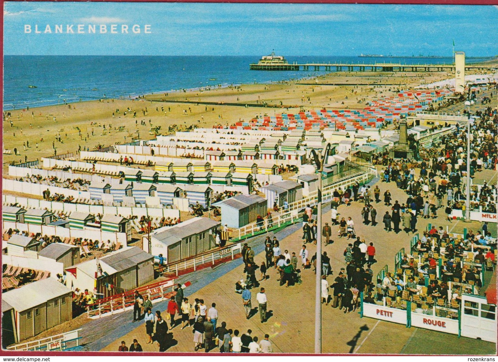 Blankenberge Strand En Zeedijk 1979 Grote Kaart Grand Format - Blankenberge