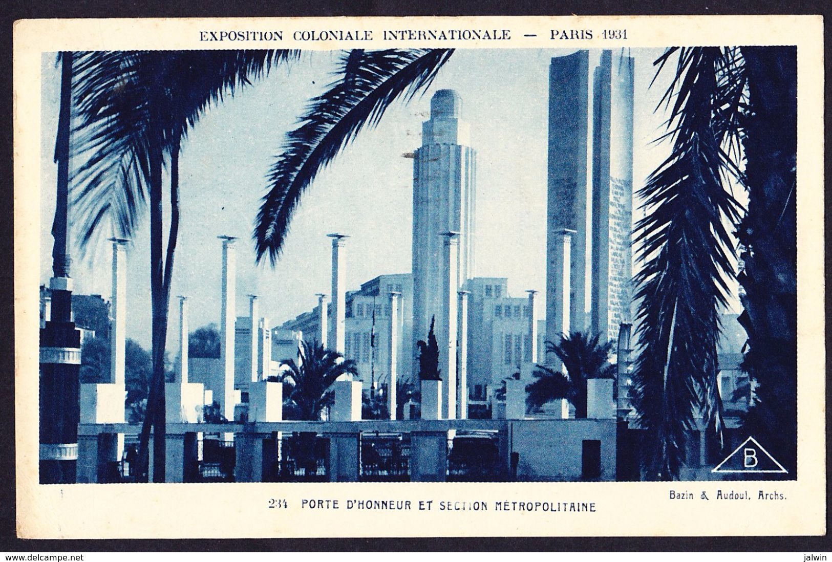CPA - EXPOSITION COLONIALE INTERNATIONALE (PARIS - 1931) - PORTE D'HONNEUR ET SECTION METROPOLITAINE (N° 234) - Expositions