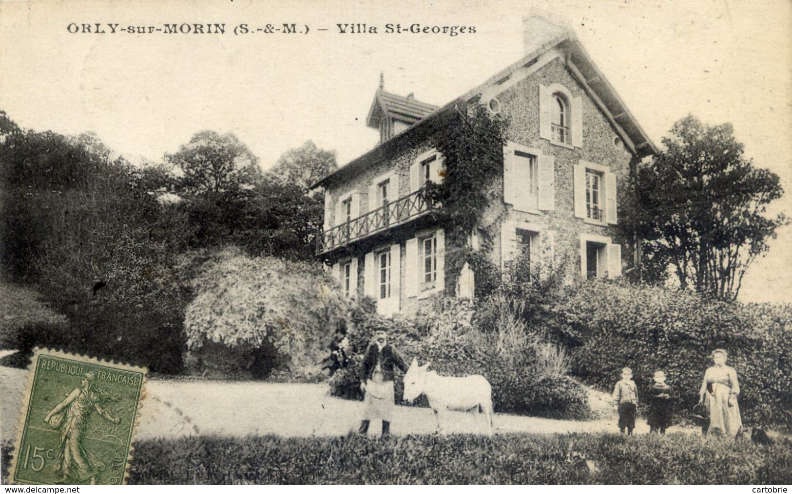 77 ORLY-SUR-MORIN - Villa Saint-Georges - Animée, Enfants, âne - Autres & Non Classés