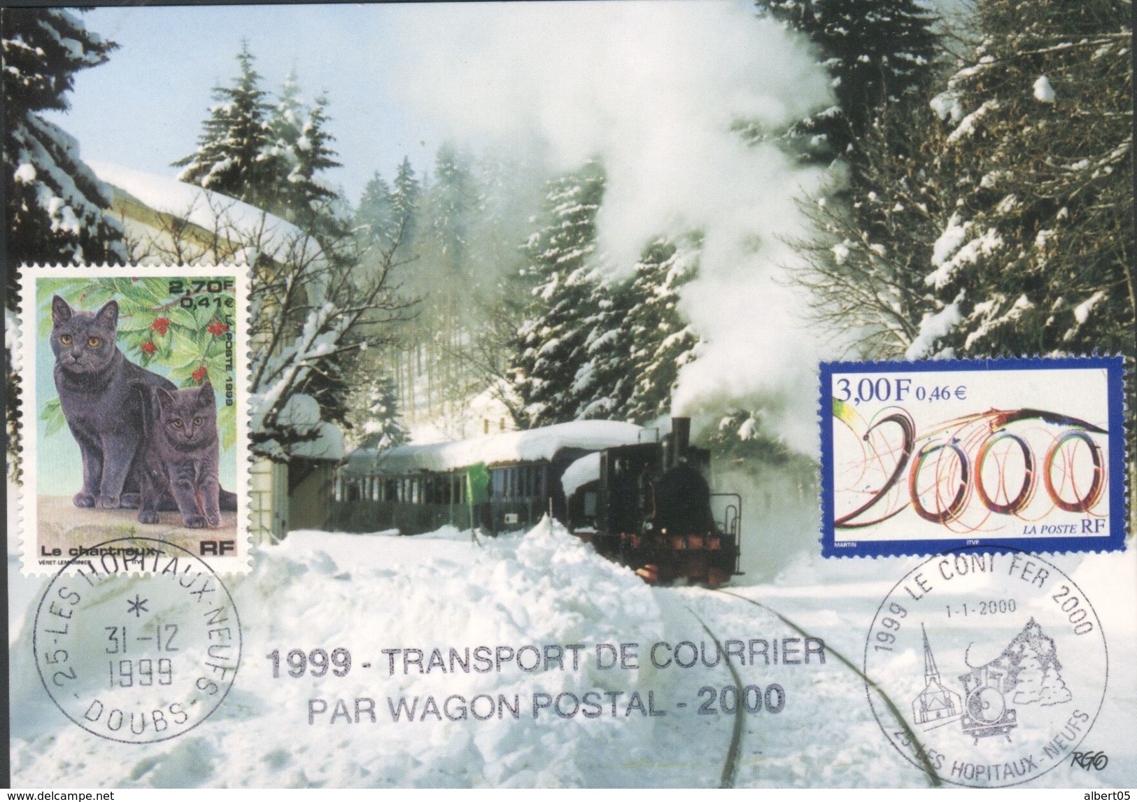 Transport De Courrier Par Wagon Postal - Chemin De Fer Touristique  Pontarlier-Vallorbe - Poste Ferroviaire