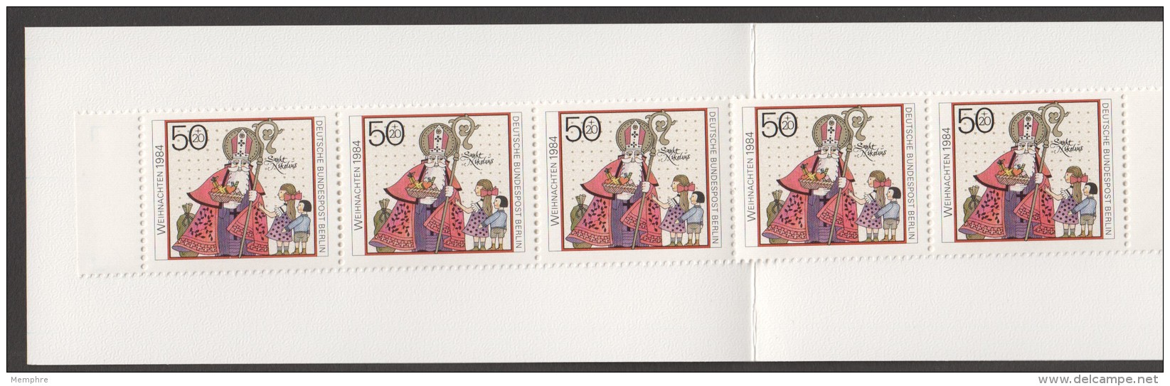 1984  DPWW   Weinachtsbriefmarken  Hl Nikolaus  MiNr 729 Postfrisch - Markenheftchen
