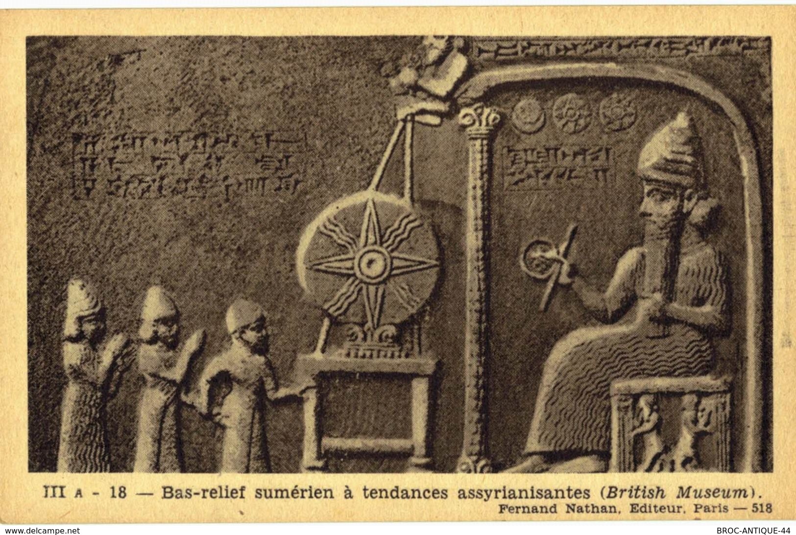 CPA N°14414 - LOT DE 3 CARTES BAS RELIEF SUMERIEN + PALAIS DE DARIUS ET D' ARTAXERCES - Iraq