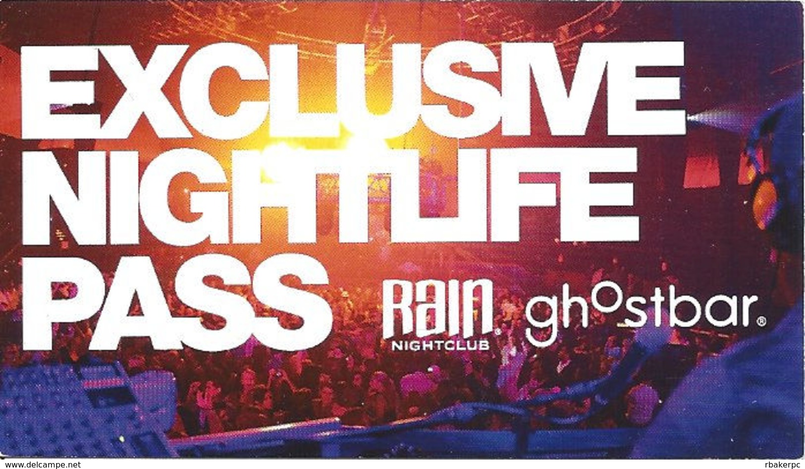 Palms Casino - Las Vegas, NV - Exclusive Nightlife Pass - Complimentary Admission Card (business Card Size) - Casino Cards